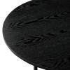 Set 2 masute de cafea Galicia, metal, MDF, natural/negru, D.80 cm, MIFU000170-BKBR