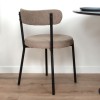 Scaun dining Izola, metal, poliester, taupe, H.74 cm, MIFU000172-TP