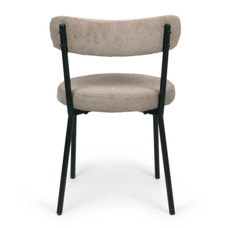 Scaun dining Izola, metal, poliester, taupe, H.74 cm, MIFU000172-TP
