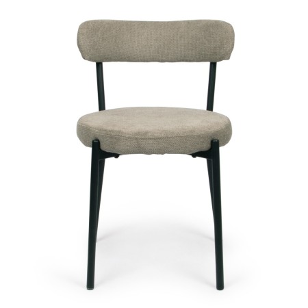 Scaun dining Izola, metal, poliester, taupe, H.74 cm, MIFU000172-TP