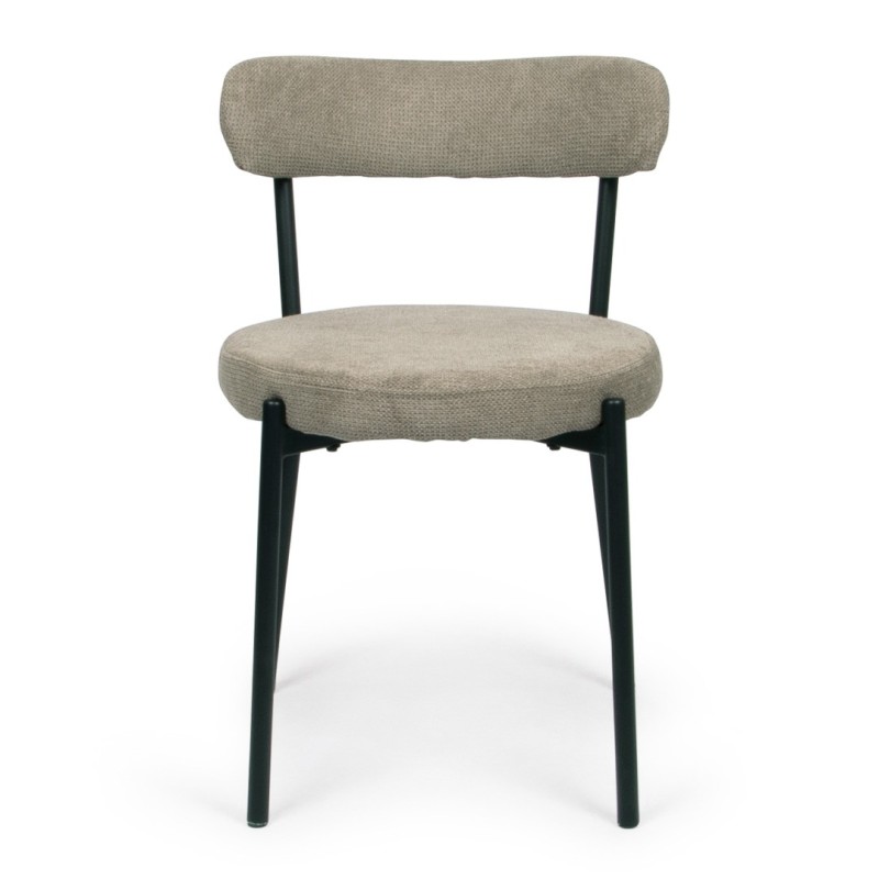 Scaun dining Izola, metal, poliester, taupe, H.74 cm, MIFU000172-TP