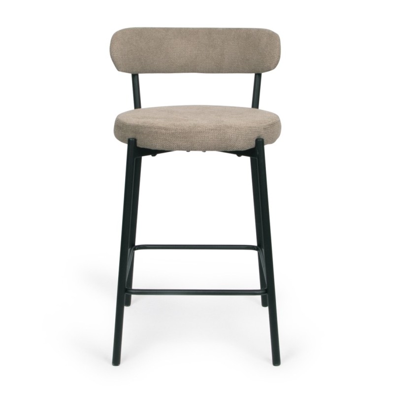 Scaun bar Izola, metal, poliester, taupe, H.86 cm, MIFU000173-TP