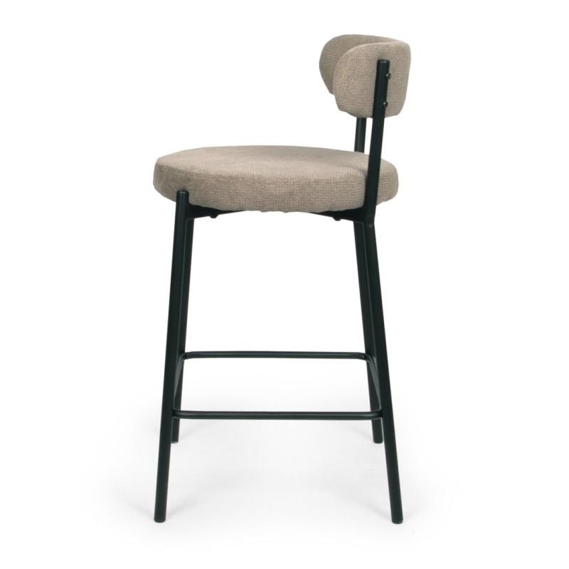 Scaun bar Izola, metal, poliester, taupe, H.86 cm, MIFU000173-TP
