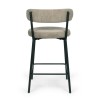 Scaun bar Izola, metal, poliester, taupe, H.86 cm, MIFU000173-TP