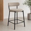 Scaun bar Izola, metal, poliester, taupe, H.86 cm, MIFU000173-TP