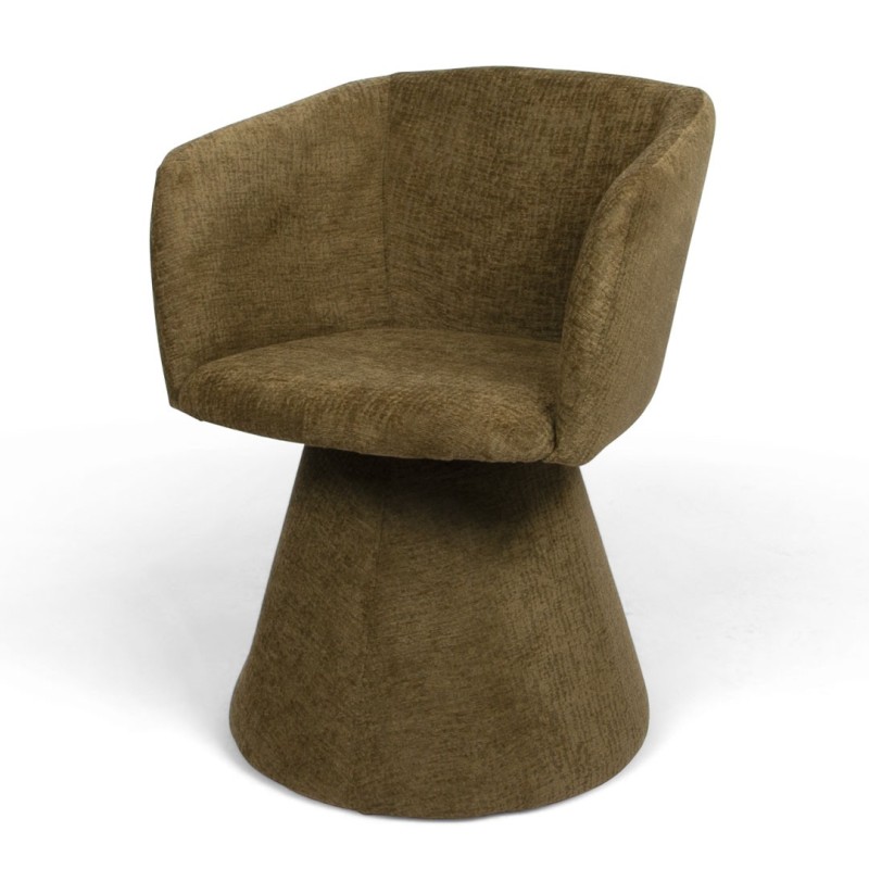 Scaun dining Sezana, metal, poliester, verde, H.79 cm, MIFU000174-GR