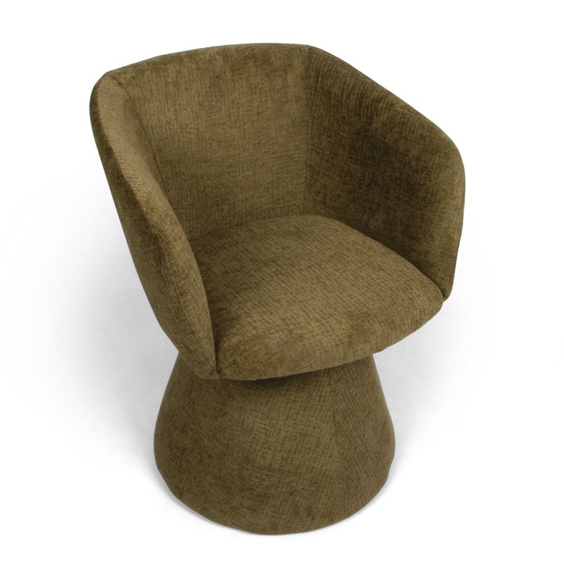 Scaun dining Sezana, metal, poliester, verde, H.79 cm, MIFU000174-GR