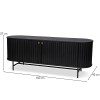 Comoda TV Samara, MDF, neagra, L.150 cm, MIFU000177-BK