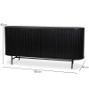 Comoda Samara, MDF, neagra, L.160 cm, MIFU000178-BK