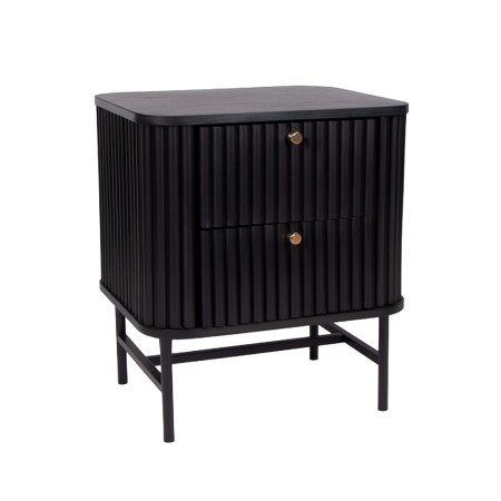 Noptiera Samara, MDF, neagra, H.55 cm, MIFU000179-BK