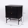 Noptiera Samara, MDF, neagra, H.55 cm, MIFU000179-BK