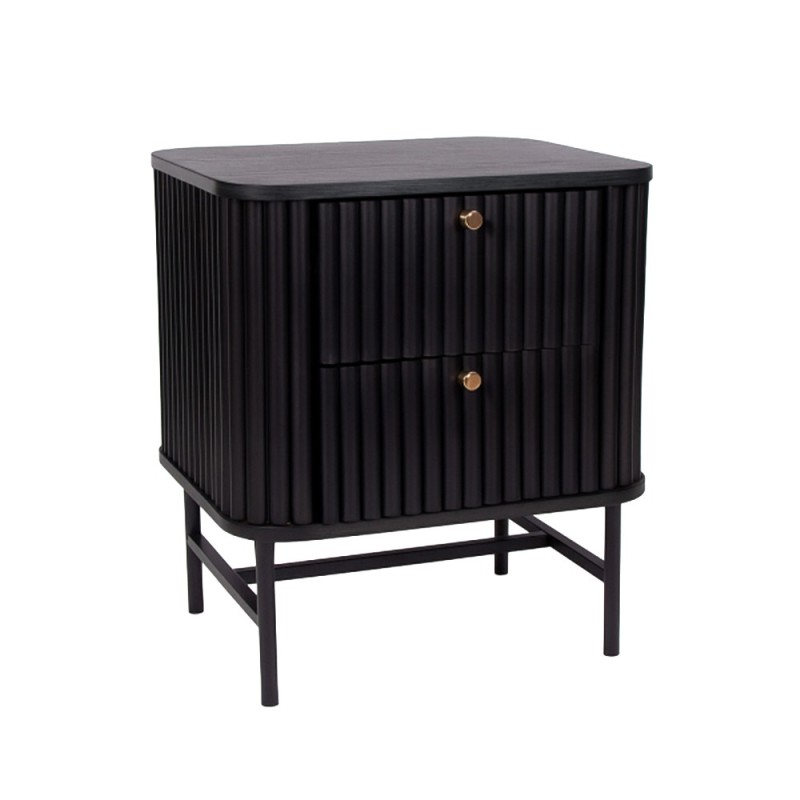 Noptiera Samara, MDF, neagra, H.55 cm, MIFU000179-BK