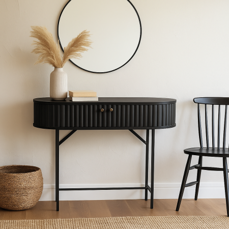 Consola Samara, MDF, neagra, L.100 cm, MIFU000180-BK
