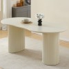 Masa dining Motala, MDF, crem, L.180 cm, MIFU000182-WH