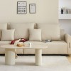 Masuta cafea Motala, metal, ceramica, aspect travertin, bej, L.120 cm, MIFU000183-BG