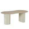 Masuta cafea Motala, metal, ceramica, aspect travertin, bej, L.120 cm, MIFU000183-BG