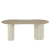 Masuta cafea Motala, metal, ceramica, aspect travertin, bej, L.120 cm, MIFU000183-BG