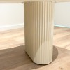 Masuta cafea Motala, metal, ceramica, aspect travertin, bej, L.120 cm, MIFU000183-BG