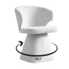 Scaun dining rotativ Hanover, metal, poliester, maro, H.79 cm, MIFU000185-BR