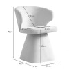 Scaun dining rotativ Hanover, metal, poliester, portocaliu/maro, H.79 cm,  MIFU000185-OR