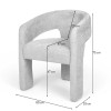 Scaun dining Jena, metal, poliester, boucle, taupe, H.75 cm, MIFU000186-BR