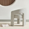 Scaun dining Jena, metal, poliester, boucle, alb, H.75 cm, MIFU000186-WH