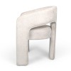 Scaun dining Jena, metal, poliester, boucle, alb, H.75 cm, MIFU000186-WH