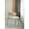 Scaun dining Hamina, metal, poliester, bej, H.79 cm, MIFU000188-BG