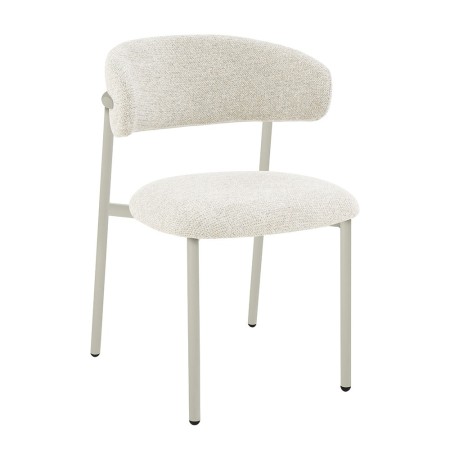 Scaun dining Hamina, metal, poliester, bej, H.79 cm, MIFU000188-BG