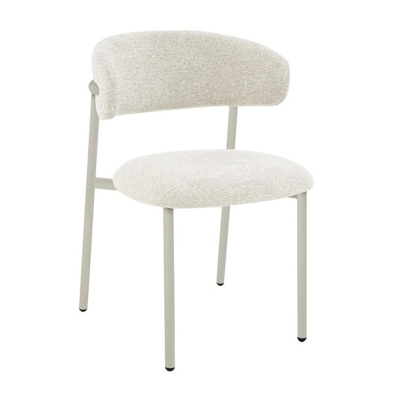 Scaun dining Hamina, metal, poliester, bej, H.79 cm, MIFU000188-BG