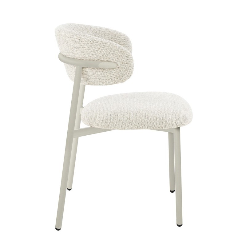 Scaun dining Hamina, metal, poliester, bej, H.79 cm, MIFU000188-BG