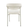 Scaun dining Hamina, metal, poliester, bej, H.79 cm, MIFU000188-BG
