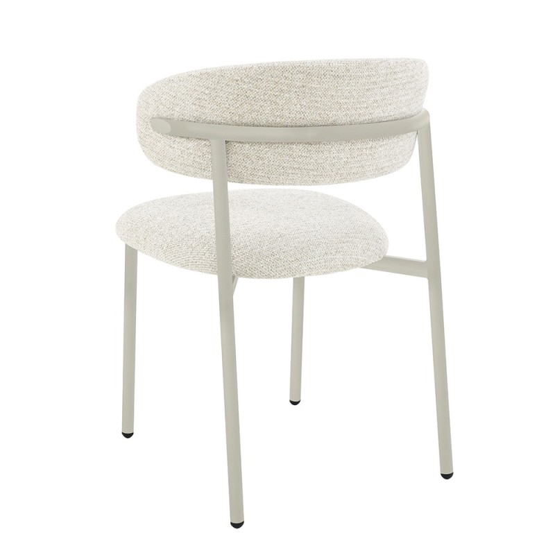 Scaun dining Hamina, metal, poliester, bej, H.79 cm, MIFU000188-BG