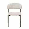 Scaun dining Hamina, metal, poliester, maro/gri, H.79 cm, MIFU000188-LGY