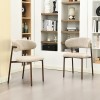 Scaun dining Hamina, metal, poliester, spuma, maro, H.79 cm, MIFU000188-WALN