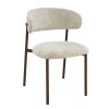 Scaun dining Hamina, metal, poliester, spuma, maro, H.79 cm, MIFU000188-WALN