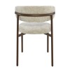 Scaun dining Hamina, metal, poliester, spuma, maro, H.79 cm, MIFU000188-WALN