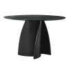 Masa dining Kerava, MDF, neagra, D.120 cm, MIFU000189-BK
