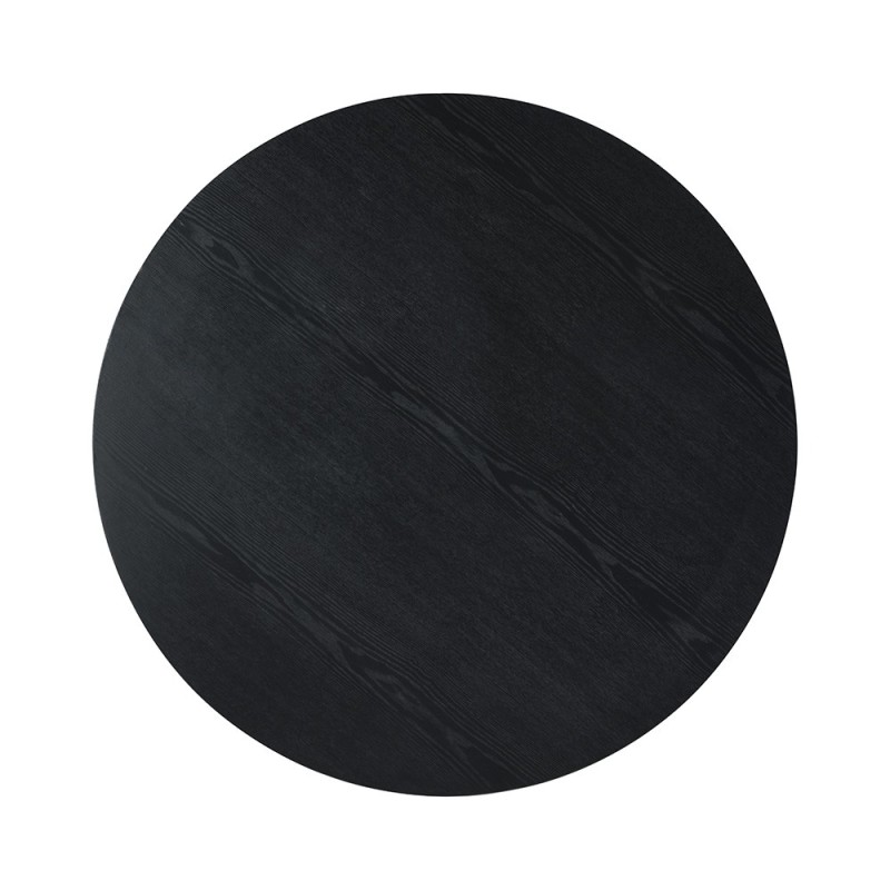 Masa dining Kerava, MDF, neagra, D.120 cm, MIFU000189-BK
