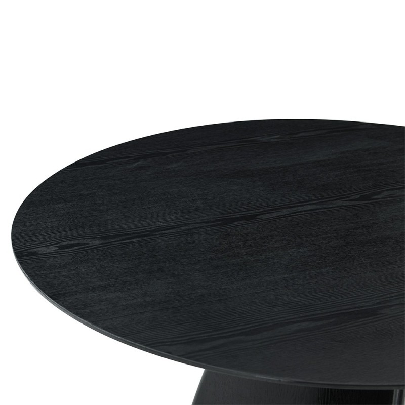 Masa dining Kerava, MDF, neagra, D.120 cm, MIFU000189-BK