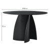 Masa dining Kerava, MDF, neagra, D.120 cm, MIFU000189-BK