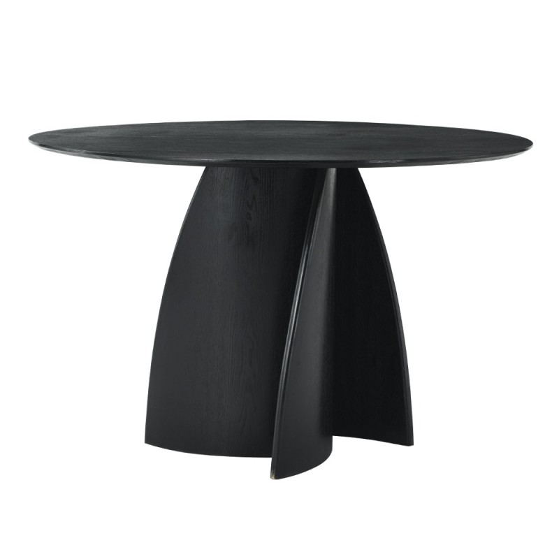 Masa dining Kerava, MDF, neagra, D.120 cm, MIFU000189-BK