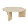 Masuta de cafea Ulvila, MDF, aspect travertin, bej, D.80 cm, MIFU000190-SD