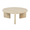 Masuta de cafea Ulvila, MDF, aspect travertin, bej, D.80 cm, MIFU000190-SD