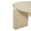 Masuta de cafea Ulvila, MDF, aspect travertin, bej, D.80 cm, MIFU000190-SD