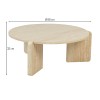 Masuta de cafea Ulvila, MDF, aspect travertin, bej, D.80 cm, MIFU000190-SD