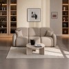 Masuta de cafea Ulvila, MDF, aspect travertin, bej, D.80 cm, MIFU000190-SD