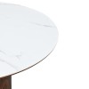Masa dining Somero, MDF, ceramica, maro/alb, D.120 cm, MIFU000191-BR