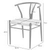 Scaun dining Baku, metal, ratan, negru, H.71 cm, MIFU000193-WOOD