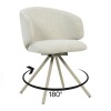 Scaun dining Astara, metal, poliester, bej, H.77 cm, MIFU000194-BG